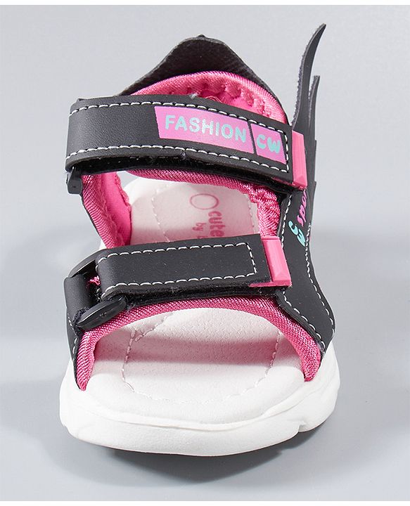 Cute Walk by Babyhug Sandals - Black