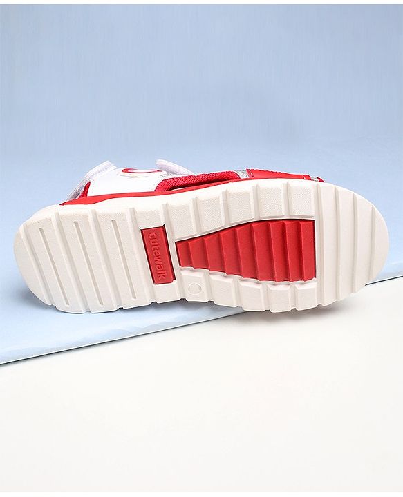 Cute Walk by Babyhug Sandals - Red White