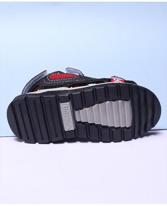 Cute Walk by Babyhug Sandals - Black