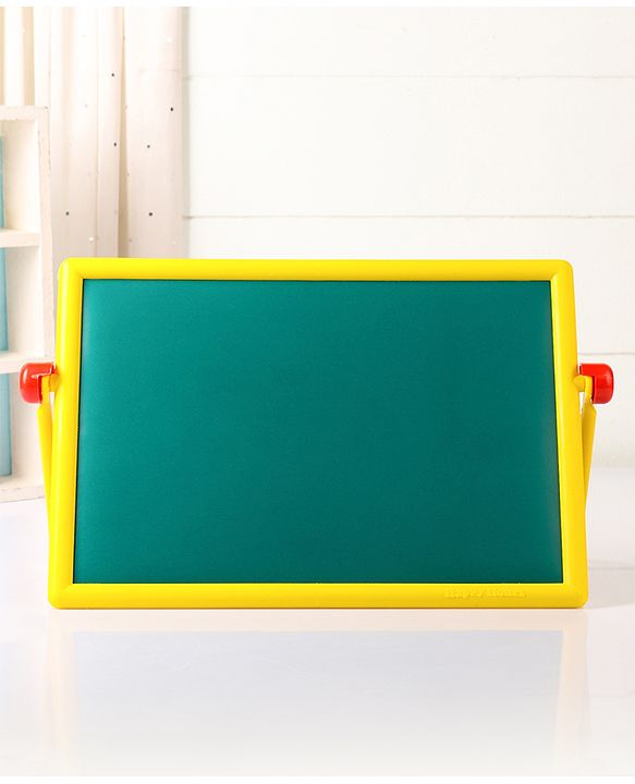 Babyhug Junior 2 in 1 Magnetic Letters and Numbers Learning & Writing Board with Duster & Chalk 36 pieces- Multicolour