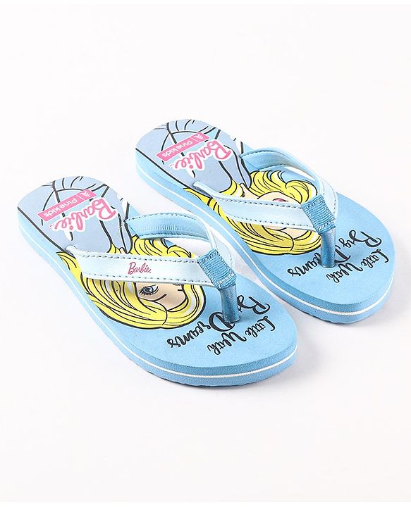 Pine Kids EVA Flip Flops Barbie Print - Blue