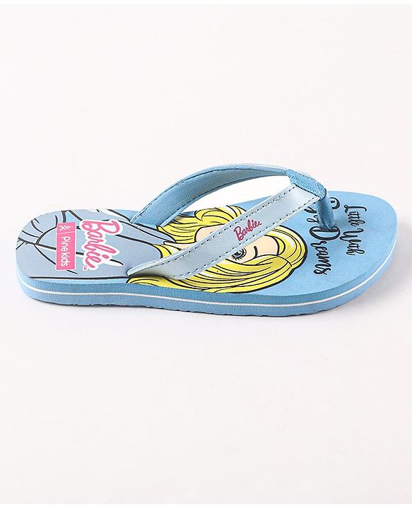 Pine Kids EVA Flip Flops Barbie Print - Blue