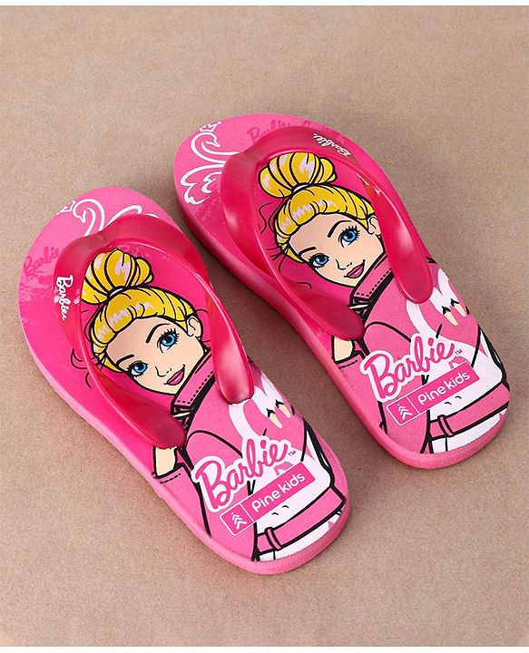 Pine Kids Flip Flops Barbie Print - Pink
