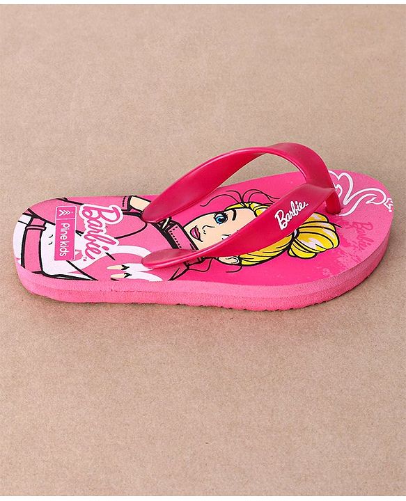 Pine Kids Flip Flops Barbie Print - Pink