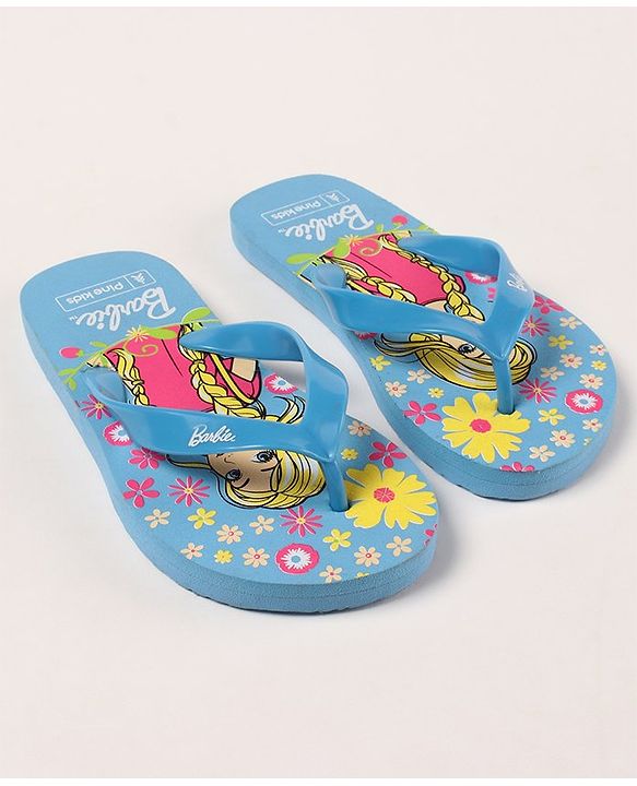 Pine Kids Flip Flops Barbie Print - Blue