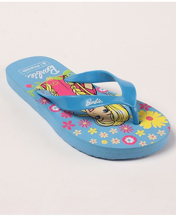 Pine Kids Flip Flops Barbie Print - Blue
