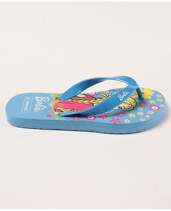 Pine Kids Flip Flops Barbie Print - Blue