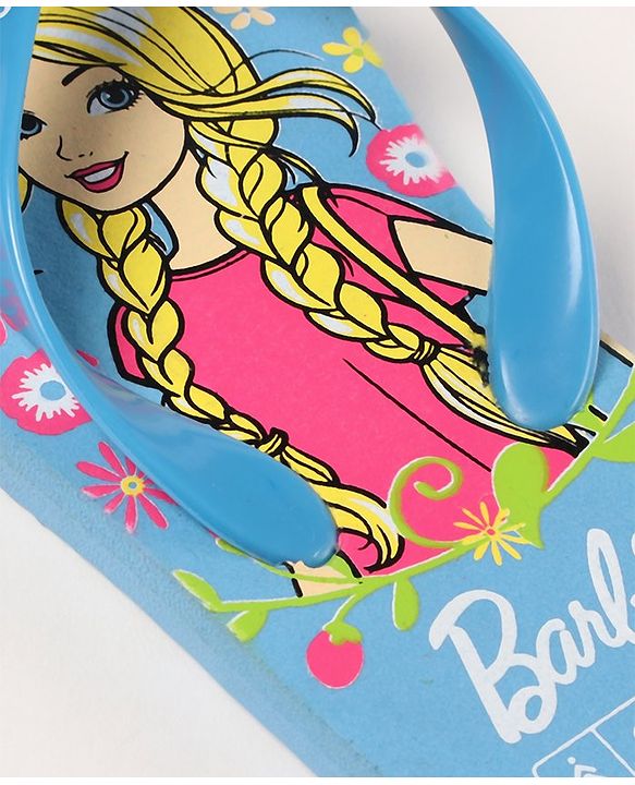 Pine Kids Flip Flops Barbie Print - Blue
