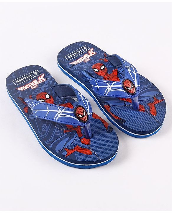 Pine Kids Spider Man Flip Flops - Blue