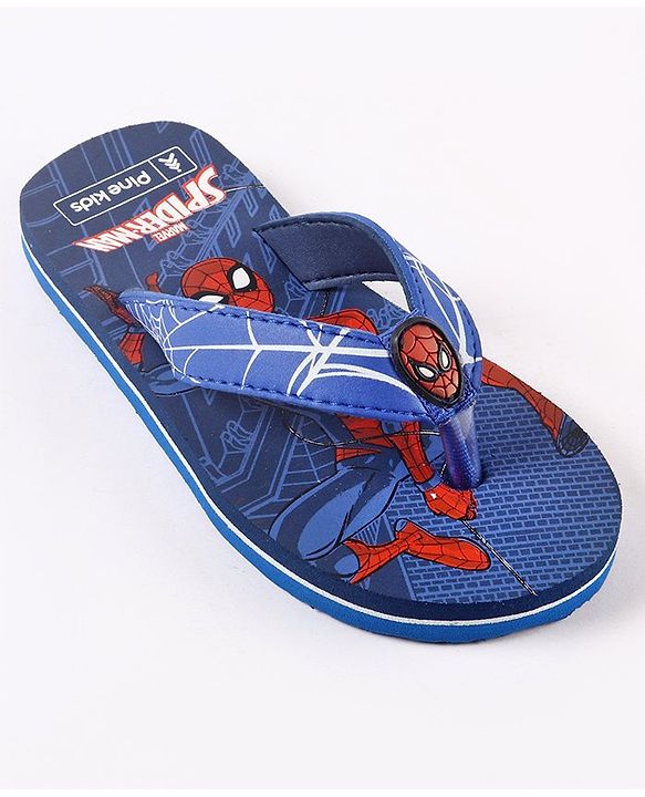 Pine Kids Spider Man Flip Flops - Blue