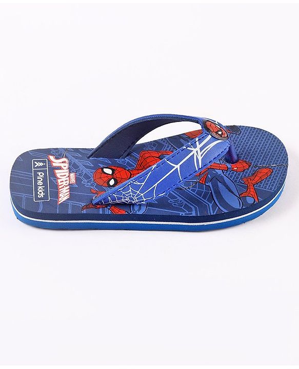 Pine Kids Spider Man Flip Flops - Blue