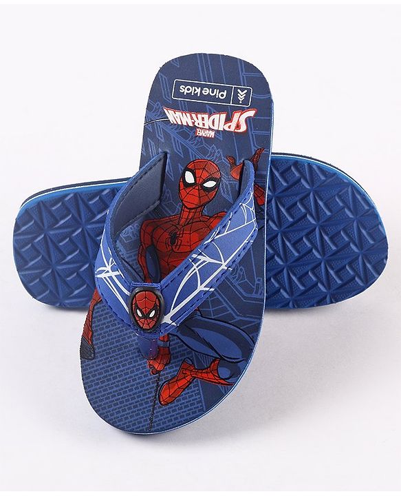 Pine Kids Spider Man Flip Flops - Blue