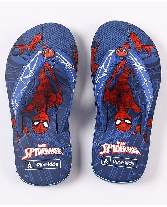 Pine Kids Spider Man Flip Flops - Blue
