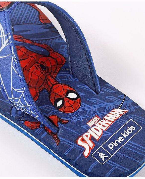Pine Kids Spider Man Flip Flops - Blue