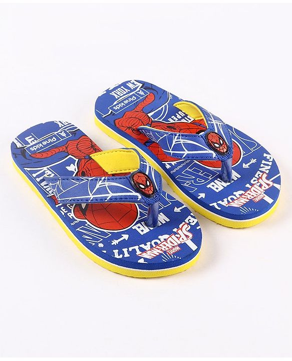 Pine Kids Spider Man Flip Flops - Blue
