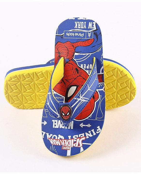 Pine Kids Spider Man Flip Flops - Blue