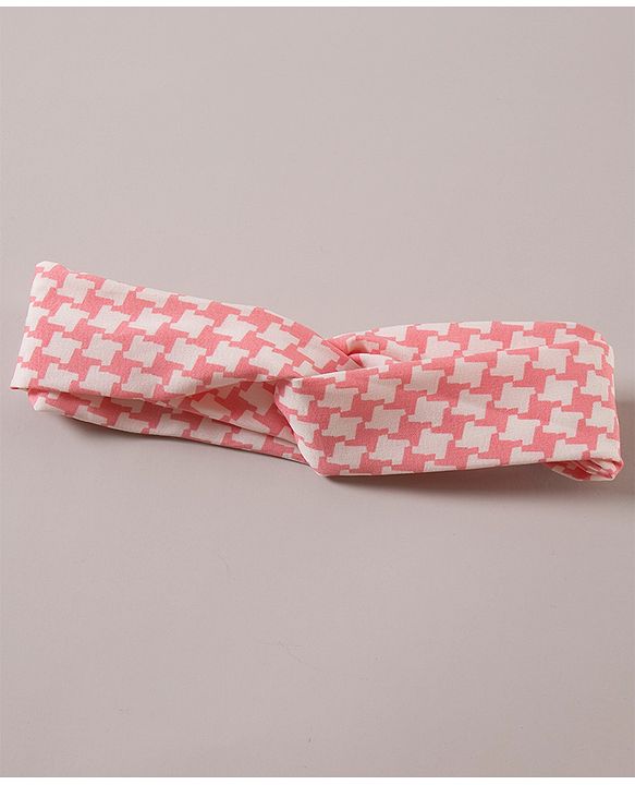 Pine Kids Free Size Abstract Print Headband - Pink