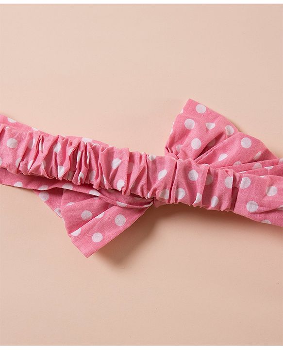Pine Kids Free Size with Bow Hairband - Pink