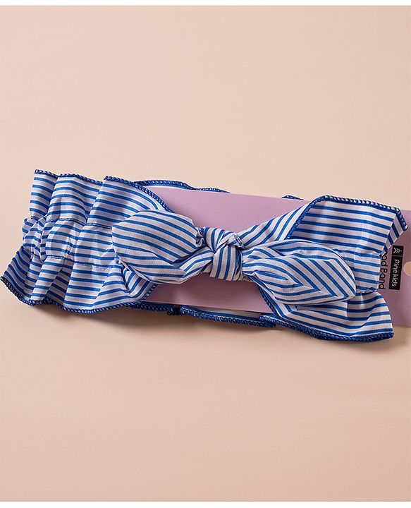 Pine Kids Free Size Striped Headband - BLue