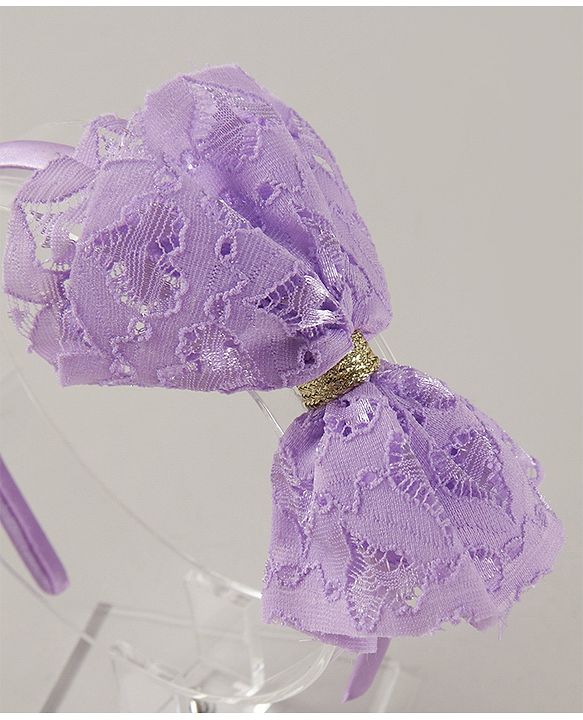 Pine Kids Free Size with Bow Hairband - Purple