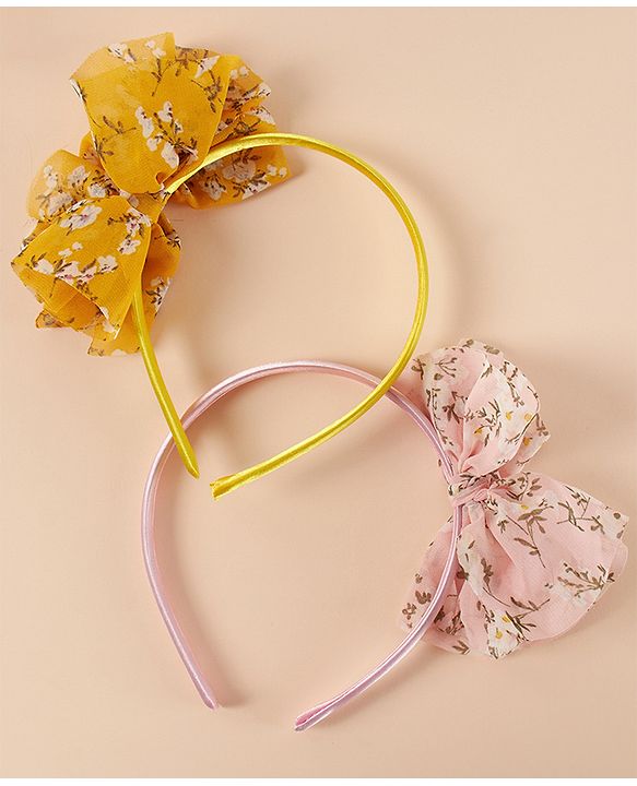 Pine Kids Free Size with Bow Hairband - Multicolour