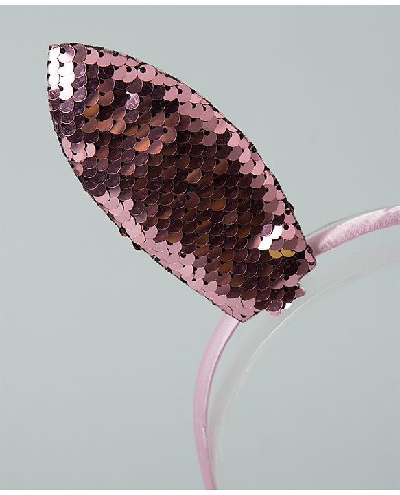 Pine Kids Hair Band With Glitter Ears Applique - Pink