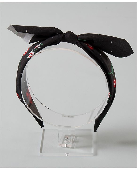 Pine Kids Free Size Solid Hairband - Black