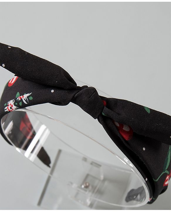 Pine Kids Free Size Solid Hairband - Black