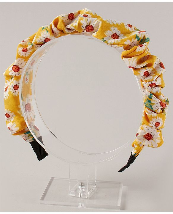 Pine Kids Hair Bands Floral Print  - Yellow