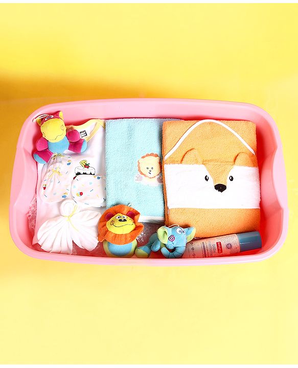 Babyhug Compact Multipurpose Storage Box with Wheels - Pink