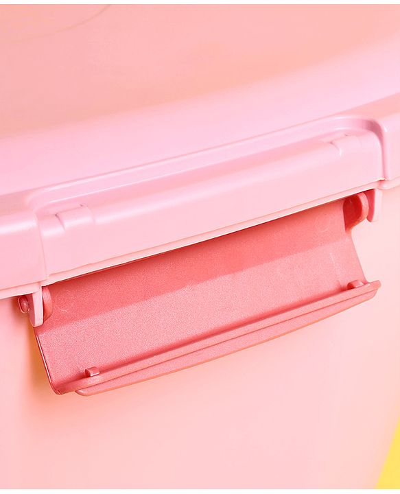 Babyhug Compact Multipurpose Storage Box with Wheels - Pink