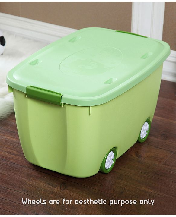 Babyhug Compact Multipurpose Storage Box with Wheels - Green