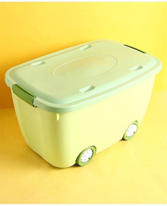 Babyhug Compact Multipurpose Storage Box with Wheels - Green