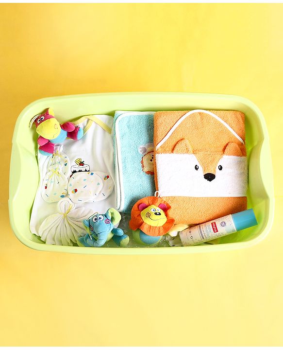 Babyhug Compact Multipurpose Storage Box with Wheels - Green