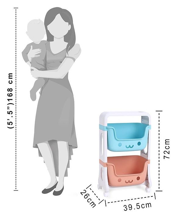 Babyhug 2 Layer Multipurpose Storage Rack - Muticolor