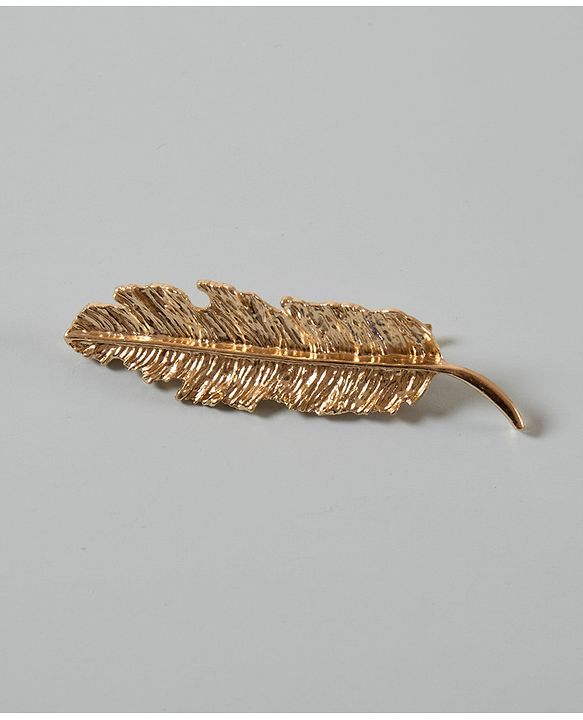 Pine Kids Leaf Shaped Hair Pin Free Size - Gold