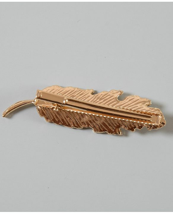 Pine Kids Leaf Shaped Hair Pin Free Size - Gold