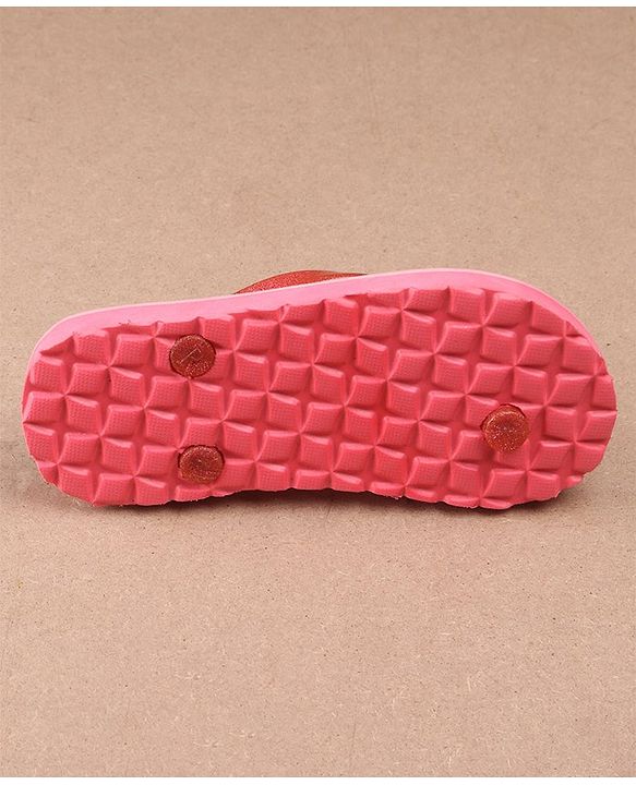 Pine Kids Flip Flops Bow Print -  Pink