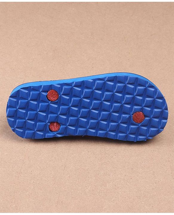 Pine Kids Flip Flops Floral Print - Navy Blue