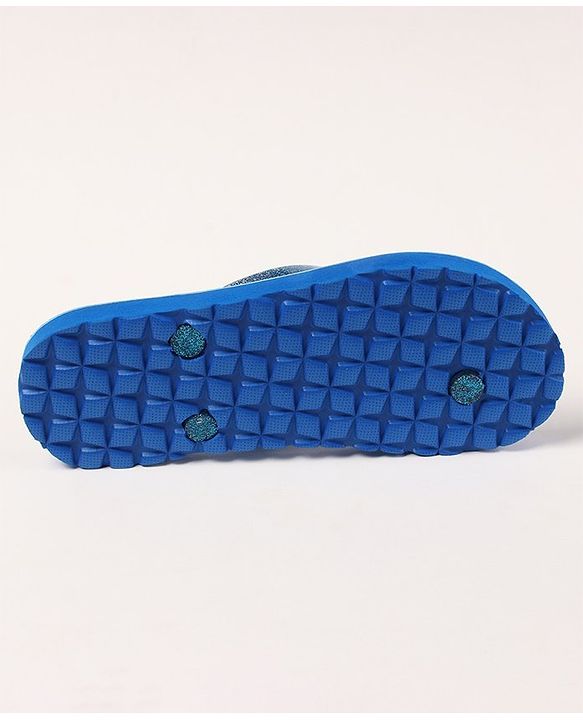 Pine Kids Flip Flops Tree Print - Blue
