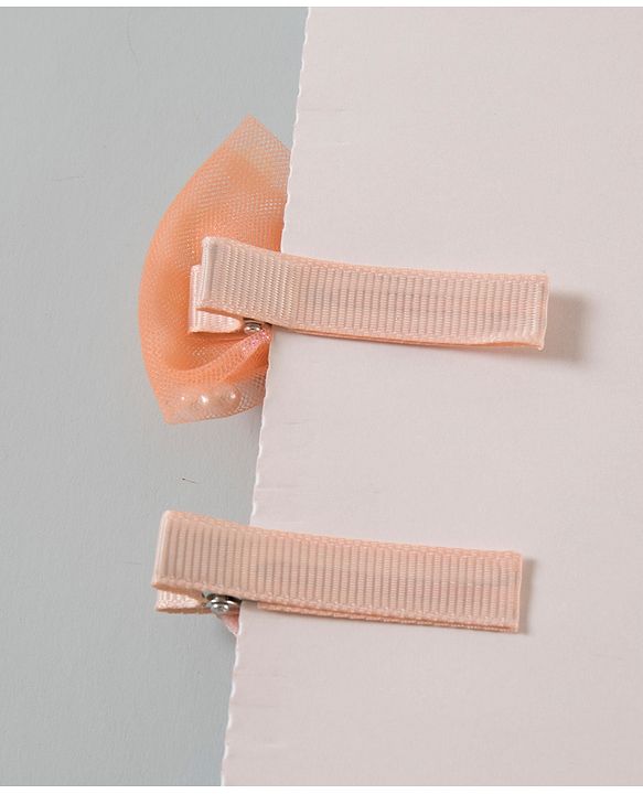 Babyhug Bow Hair Clip Set of 2 Pieces - Orange