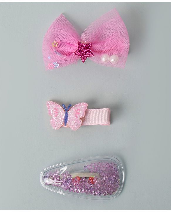 Babyhug Hair Clips Pack of 3 - Multicolour