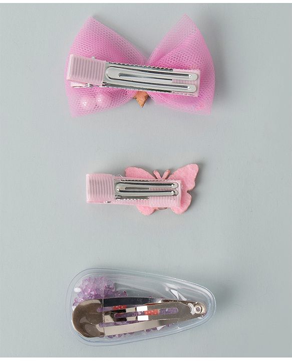 Babyhug Hair Clips Pack of 3 - Multicolour