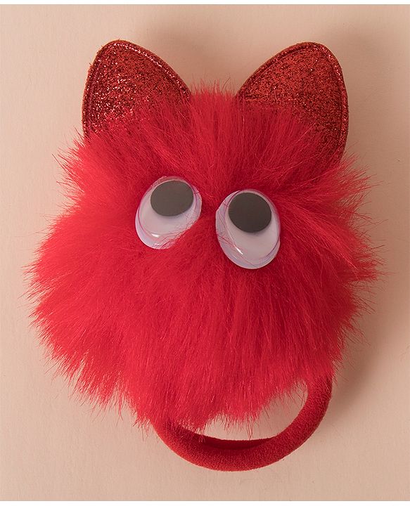 Babyhug Hair Rubber Band with Ear & Eyes Applique - Red
