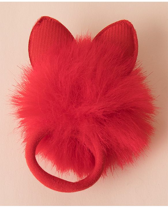 Babyhug Hair Rubber Band with Ear & Eyes Applique - Red