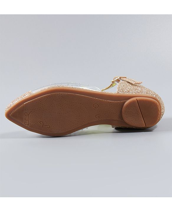 Cute Walk By Babyhug Party Wear Sandals - Golden