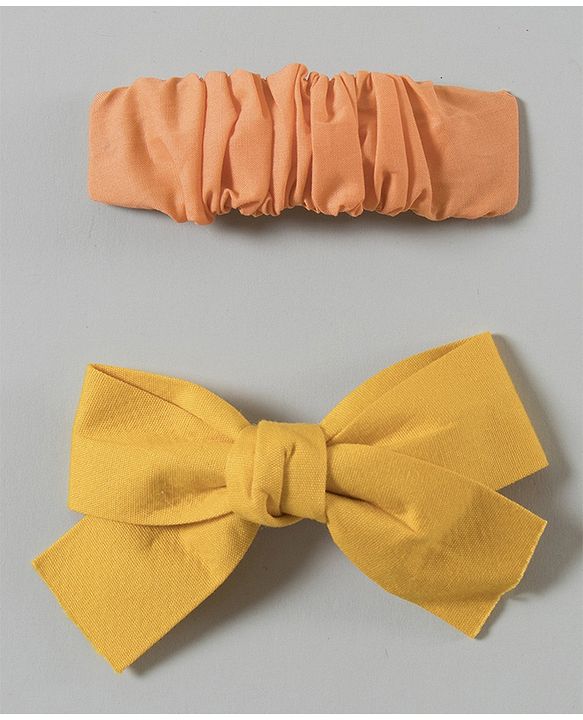 Babyhug Bow & Butterfly Hair Clips Pack of 2 - Yellow