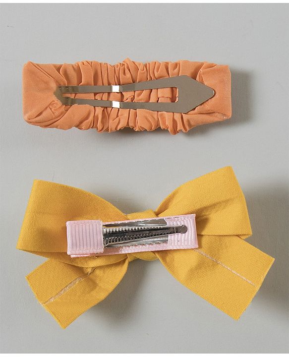 Babyhug Bow & Butterfly Hair Clips Pack of 2 - Yellow