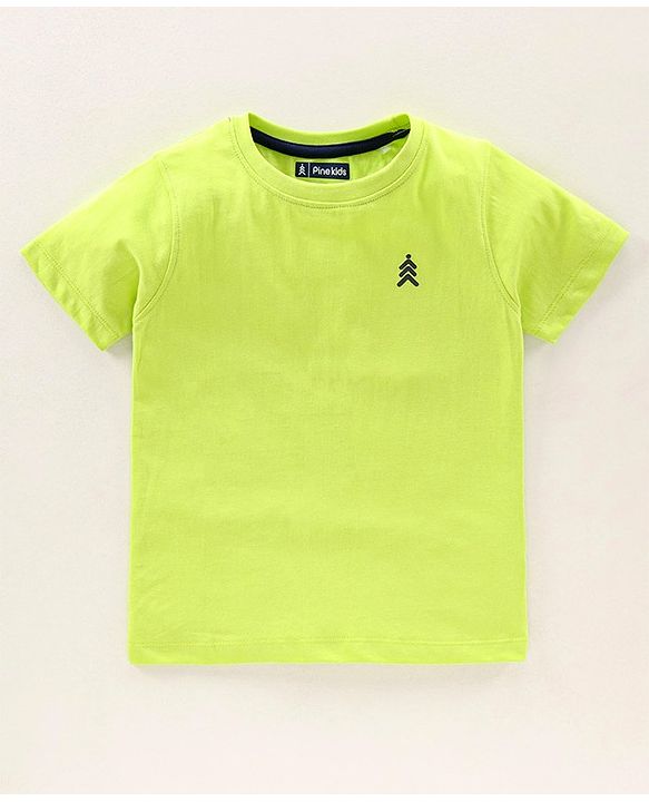 Pine Kids Half Sleeves Biowashed Tees Pack of 3 - Orange Navy Green
