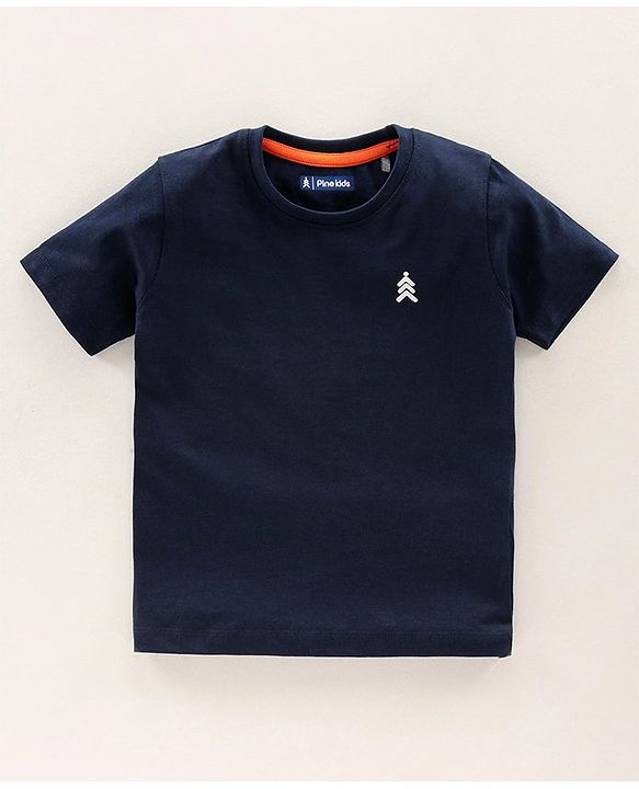 Pine Kids Half Sleeves Biowashed Tees Pack of 3 - Orange Navy Green
